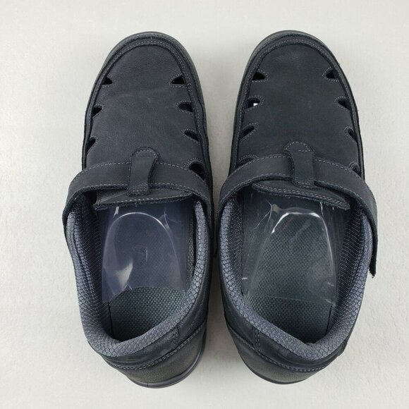 Orthofeet Serene T Strap Shoe Womens 9.5 EE X Wide Gray Leather Diabetic Comfort - Picture 8 of 12